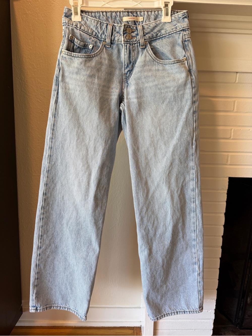 Levi’s Superlow Light Wash Low Rise Jeans Size 27 100% Cotton